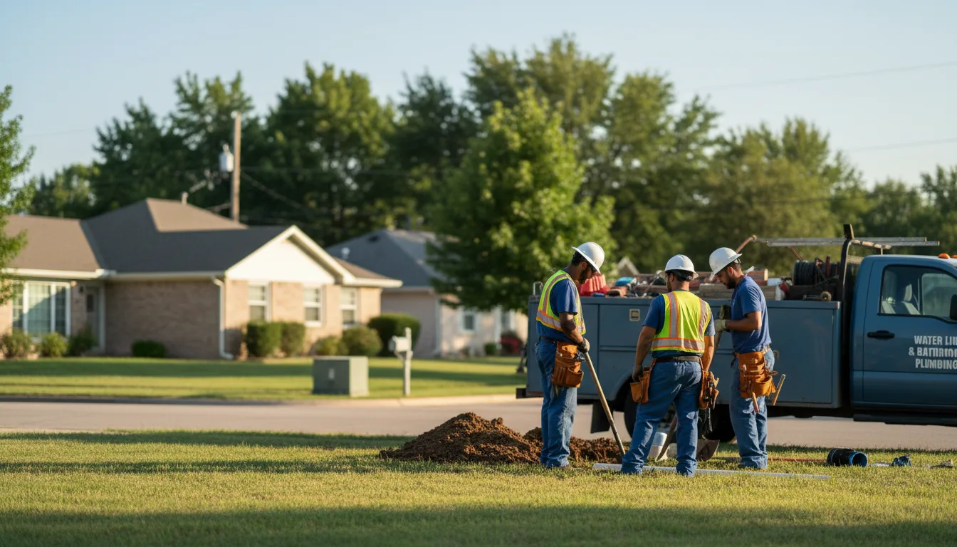 Residential water line and bathroom plumbing service in Millersville, MO